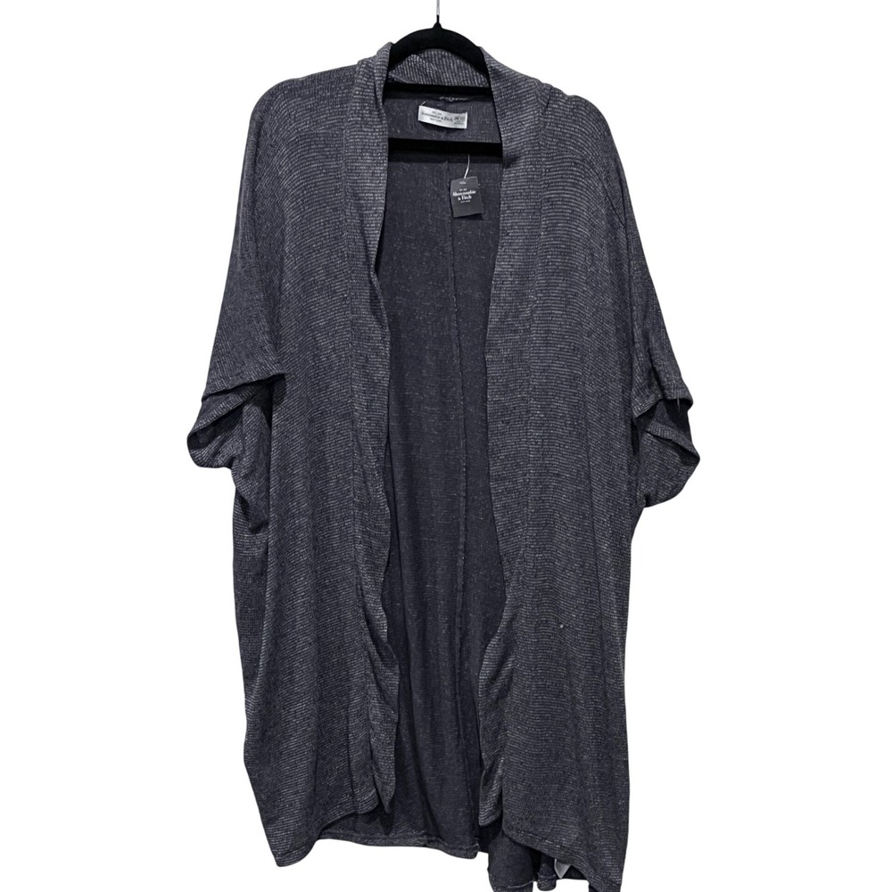 Abercrombie Fitch Womens One Size Charcoal Grey Open Front Cardigan‎ Sweater